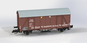 Igra Model 96600017 - TT - Gedeckte Güterwagen Graffiti, ČSD, Ep. IV